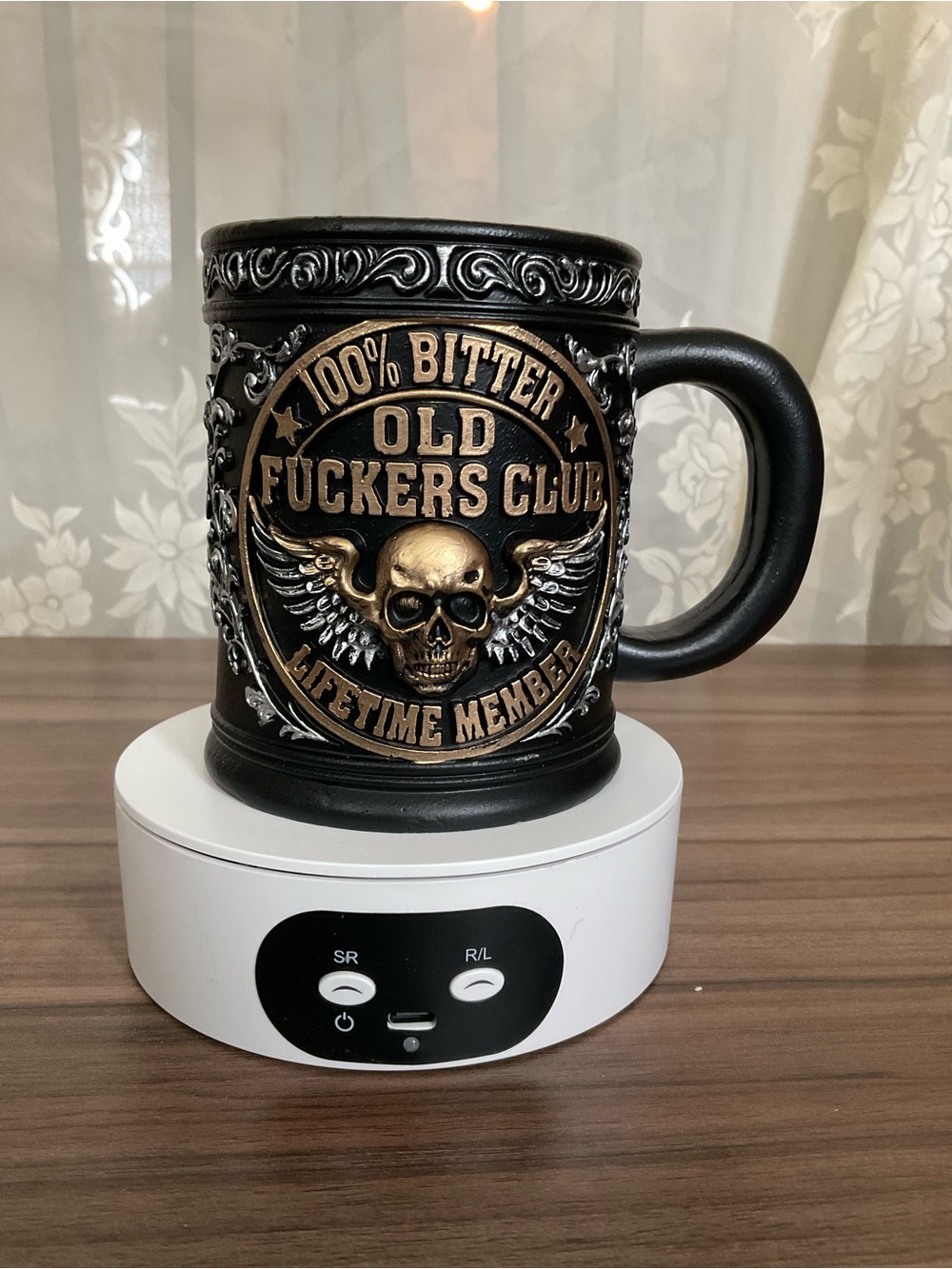 Old Fuckers Club Black and Gold Decorative Mug - Lifetime Member